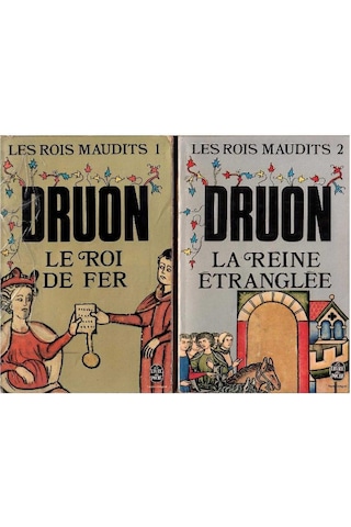 Maurice Druon - Les Rois Maudits Book Set Cep Kitabı Le Roi De Fer -la Reine Etranglee - Les Poisons De La Couronne - La Loi Des Males - La Louve De France -les Lis Et Le Lion 1-2-3-4-5-6 Kitap Takım Set