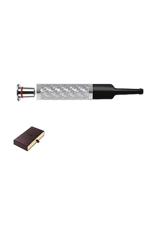 Denicotea 25007 Karbon Filtreli 6-9mm Lüks Slim Sig.Ağızlığı Karbon Silver