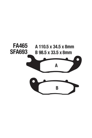 Alkan Mb Ön Fren Balatası Honda Pcx 125 2021-2024 Crf250l Crf250 Ld Crf250 Me Supermoto Rmg Santa 125