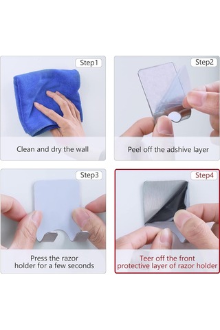 Mufunye 4 Adet Paslanmaz Çelik Banyo/ Mutfak Kanca Seti - Su Geçirmez, Özlükle Montaj, Saçak, Havlu, Banyo Pijaması Düzenleme Diğer