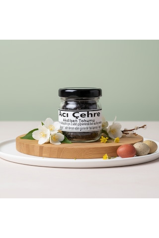 Çeçen Baharat Acı Çehre Tohumu Akdiken Tohumu Cam Kavanoz 14 Gr