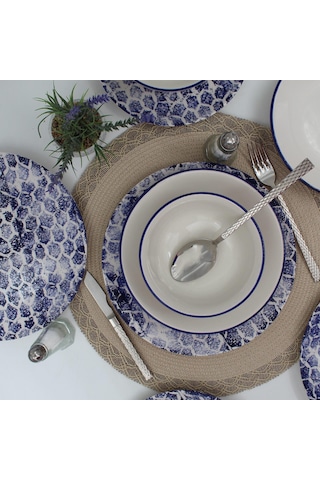 Snake 48 Parça Yemek Takımı Mavi