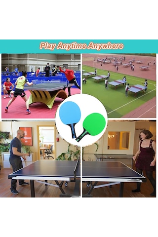 Ranyeek Shınıng-04 Yeşil Renkli Polar Ahşap Tenis Raketi Seti 2 Raket + 3 Top + Çanta