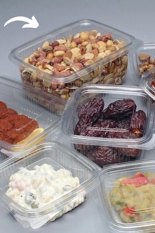 Kullan At Tek Kullanımlık Plastik Kapaklı Kase 1000 Gr 25 Adet Sızdırmaz Plastik Kap 1 Kg