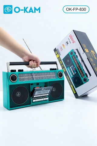 O-kam Fp-830 Bluetooth Kasetçalarlı Dört Bant Retro Radyo