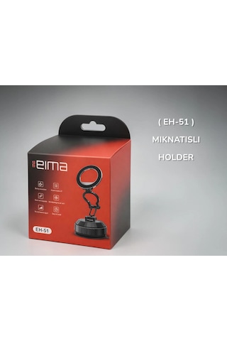 Eima Eh-51 Mıknatıslı Telefon Tutucu 360 Döner Araç İçi Vantuzlu Telefon Standı Çok Renkli