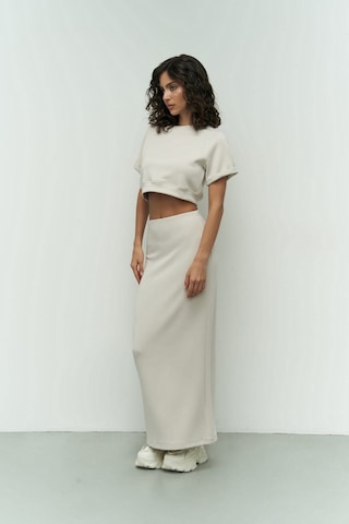 Mai Collection Mai Studios Co. Paloma Bej Crop Etek Takım Bej