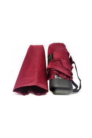 Marlux Bordo Puantiyeli Çanta Boy Kadın Şemsiye M21Mar210Pr03-Bordo