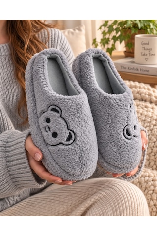 Modafrato 3'lü Paket Fluffy Aycık Kapalı Kadın Terlik Ev Terliği Yumuşak Ve Rahat Ses Yapmayan Taban Paket Ürün