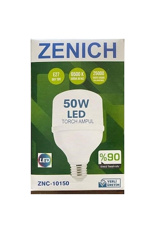 Zenich Led Ampul 50w Yüksek Işık Gücü, Enerji Tasarruflu Beyaz Işık 1