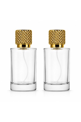 20 Adet Boş Cam Parfüm Şişe, 100 Ml, Silindir Model, Şeffaf-fuss-100