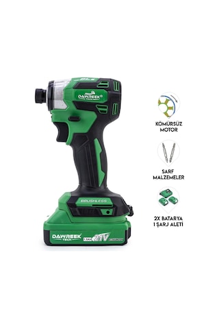 Dawreek BT0208 Akülü Torklu Vidalama Makinesi - Yeşil