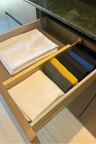 Doğal Bambu Ayarlanabilir Yaylı Çekmece Ayracı Çok Amaçlı Dolap Ve Organizer Bölücü Br-6712 Ahşap