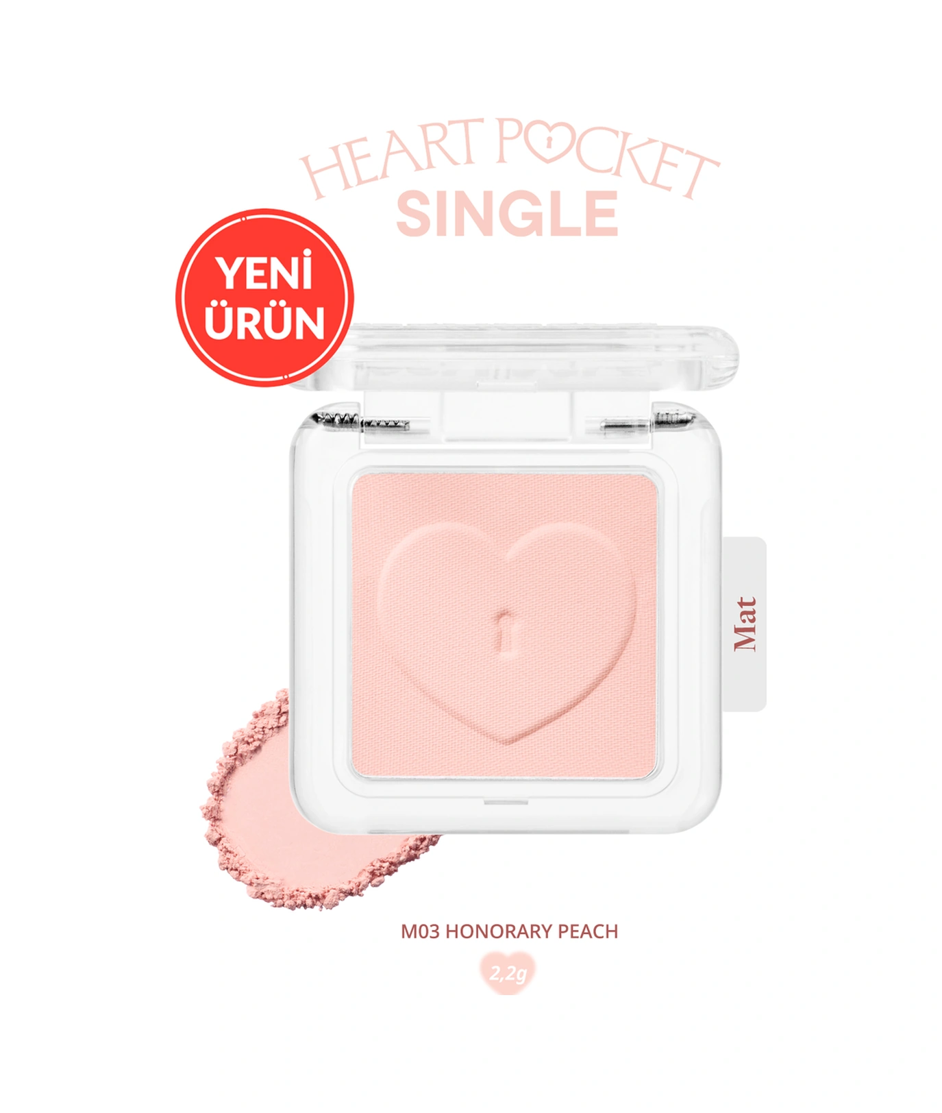 Peripera Heart Pocket Single M03 Honorary Peach M03 Honorary Peach