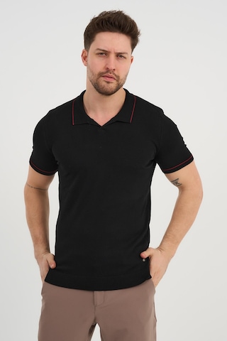 Alexander Gardi Alexandergardı Resort Yaka Triko T-shirt Siyah