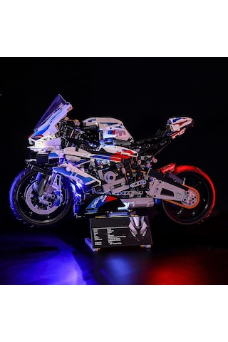 Rgb Işıklı Bmw M 1000 Rr Technic Yapı Blok Seti Motor Modeli Lego Marka Değildir 1:5 Ölçek