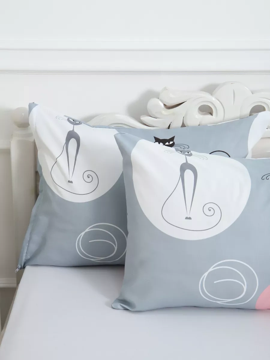 Inteteks Fermuarlı Polisatin Yastık Kılıfı 50x70 2 Adet 15688117 Gri