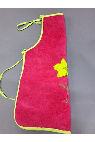 Peluş Mutfak Önlüğü / Su Geçirmez Pembe / Yeşil Pembe Yeşil