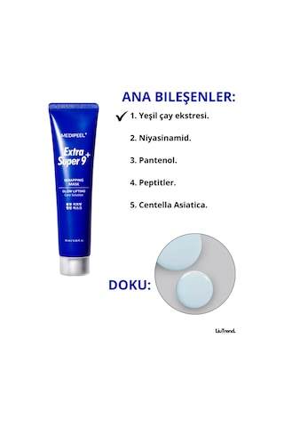Medipeel Extra Super 9 Plus Water Glow Lifting Wrapping Mask 70 Ml Asitli Film Maskesi M0481