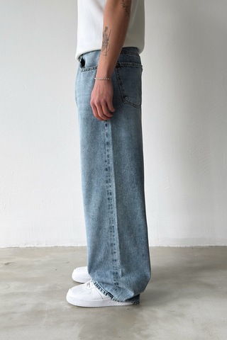 Flaw Basic Baggy Jean-29109 Mavi