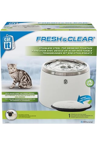 Catit Fresh & Clear Otomatik Devirdaim Çelik Kedi Suluğu 2 L