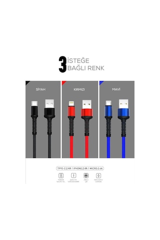 Effox Kırmızı Ls63 Micro Usb Kablo