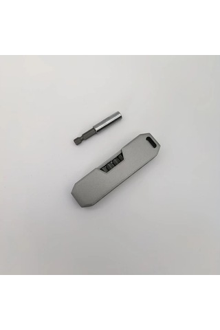 Xuweiwei Taşınabilir Cep Tornavida 1 Takım Gri Sekiz Değiştirilebilir Başlıklı Edc Seti Cebinize Sığan Portatif Alet Takımı