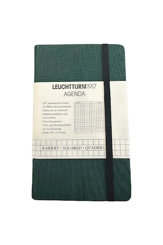 Leuchtturm1917 Sert Kapak A6 Kareli Defter Green 326001