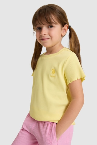 U.s. Polo Assn. Kız Çocuk Açık Sarı Tişört Basic 50325610-vr004 Acık Sarı