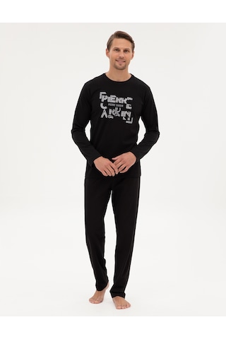 Pierre Cardin Erkek Siyah Pijama Takım 50322652-001 Siyah