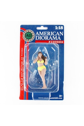 American Diorama Ad76316 1/18 Ölçek, Plaj Kızı Amy Sergilemeye Hazır Plastik Figürü