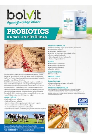 Bolvit Probiyotik - Kanatlı & Büyükbaş - 5 Litre