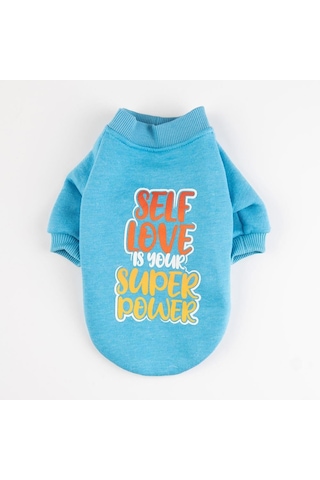 Pawstar Turkuaz Power Polarlı Küçük Irk Köpek Sweatshirtü