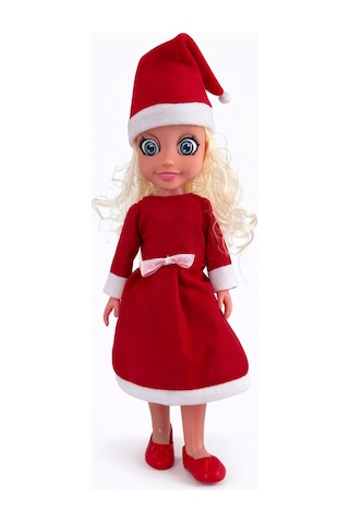 Toyx Noel Anne Oyuncak Et Bebek 45 cm – Yılbaşı Kıyafetli Bebek 3+ Yaş