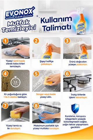 Clean Oxi Force Mutfak Temizleyici 750 Ml Tekli