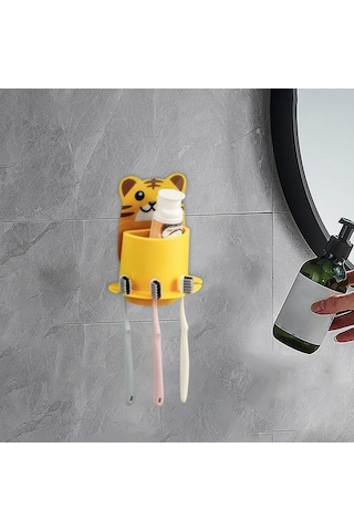 Pazly Tutucu Suntek Sarı Sarı Karikatür Fırçası Duvar Diş Çocuklar Ma Sarı