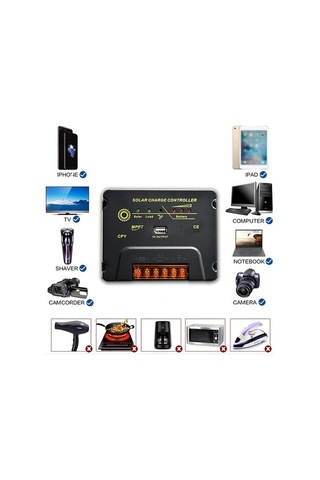 Electric 12v/24v 20a Mppt Güneş Şarj Kontrolcüsü - Otomatik Tanımlama - Güneş Paneli Şarj Cihazı