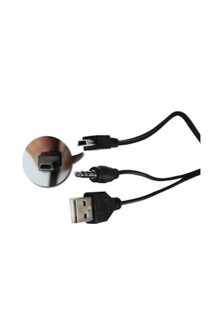 Mp3 Mp4 Player Usb Şarj ve 3.5Mm Aux Kablo Usb To 5 Pin Mini Usb