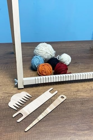 Halı Kilim Dokuma Tezgahı Seti Açık gri