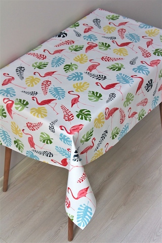 Astarlı Silinebilir Pvc Muşamba Masa Örtüsü Flamingo - 8094-1 001