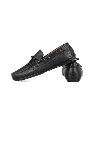 Erkek Fiyonklu Siyah Loafer Günlük Ayakkabı