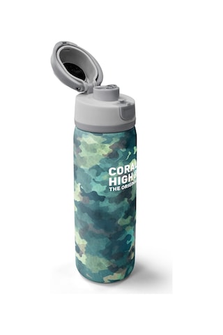 Yaygan Coral High Yeşil Kamuflaj Desenli Pipetli Ve Direkt Içim Çelik Termos 800 Ml 38520 Renkli