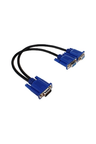 Vga Y Kablo Vga Splitter Kablo 2 Li Vga Çoklayıcı Kablo 15Pin Vga
