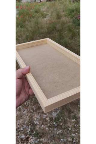 20x15cm Ham Ahşap Çerçeveli Pano Camsız - Arkalık Sabit