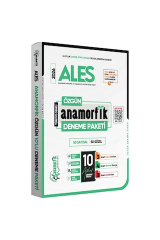 2026 Ales Anamorfik Yayınları Özgün 10lu Deneme Paketi Yeni Nesil Türkiye Geneli Dijital Çözümlü