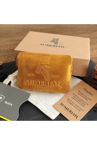 Sumerian Leather Craft Deri Cüzdan Kartlık