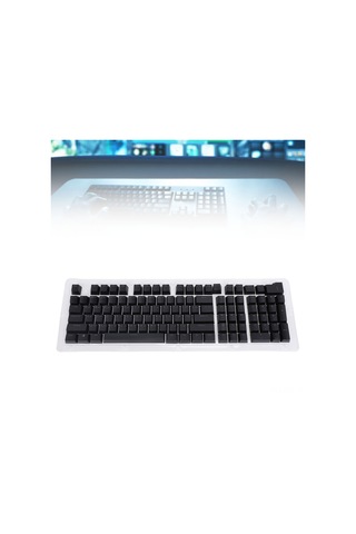 Padalink 112 Tuşlu Arapça Klavye Anahtarı, Abs Malzeme Işıklı Mekanik Klavye Kapağı, 61-108 Tuşlu Klavyelere Uygun, Siyah