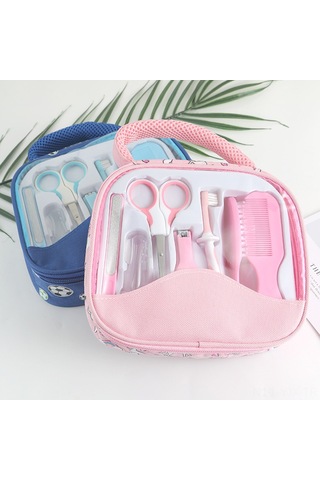 Geekyou Bebek Bakım Seti 7 Parça - Testere, Fırça, Tırnak Kırıcı, Tırnak Taşı, Fırça Ve Çantası İle Güvenli Bakım - Mavi Mavi
