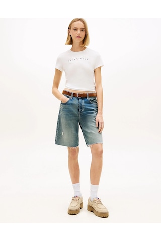 Tommy Jeans Kadın Tişört-dw0dw18398 White