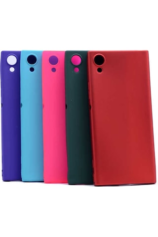 Sony Xperia Xa1 Kılıf Zore Premier Silikon Kapak Mürdüm